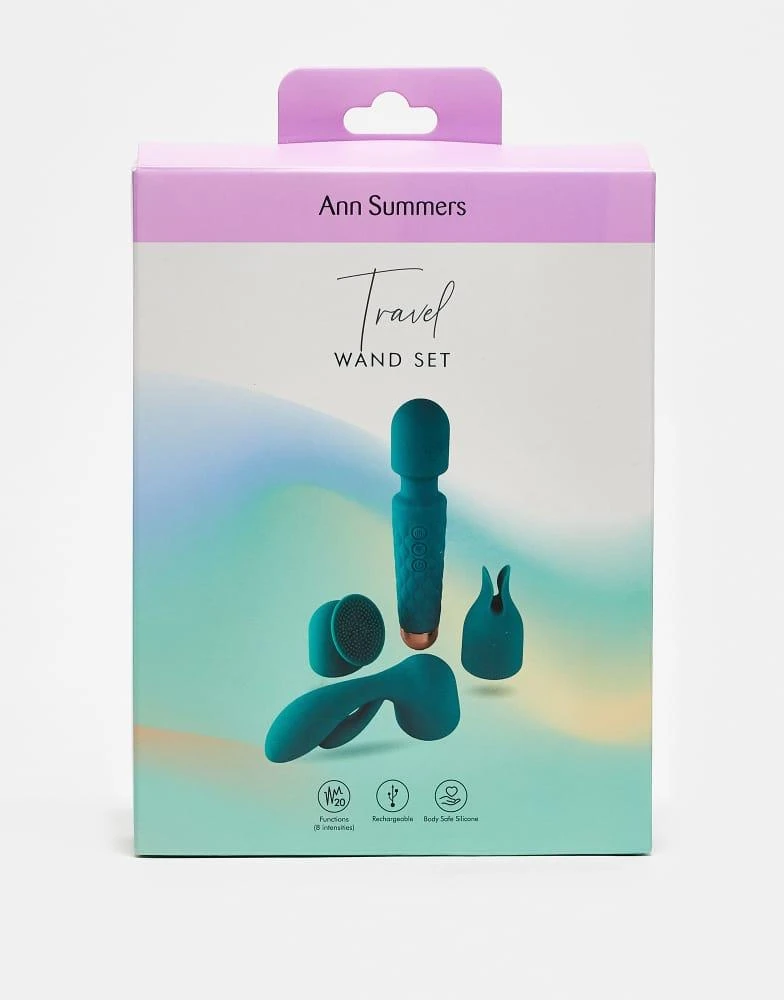 Ann Summers Ann Summers travel wand vibrator set with 3 additional heads 1