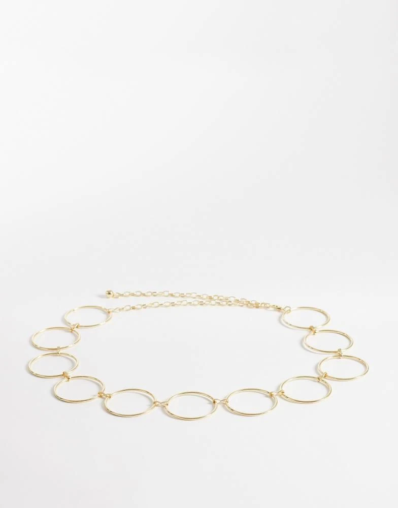 My Accessories My Accessories large rings chain belt in gold