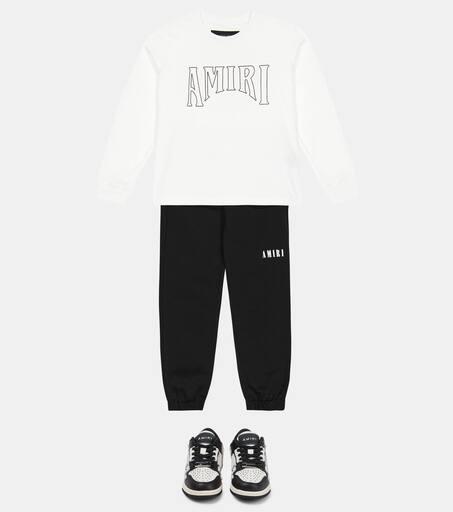 【関税&送料込】Amiri Sand Cotton Sweatshirt Printed cotton sweatshirt in blue - Amiri Kids | Mytheresa