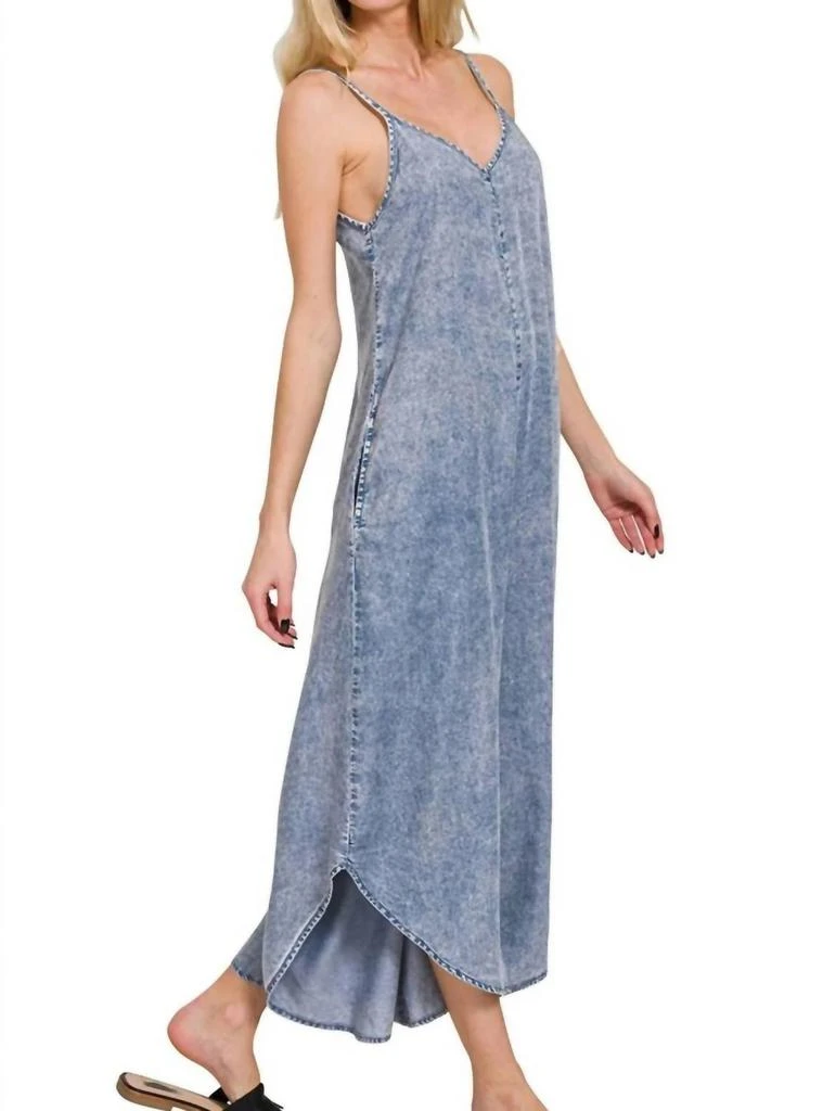 ZENANA Zenana - Lyocell Acid-washed Jumpsuit 3