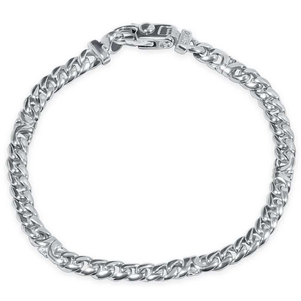 Pompeii3 Men
s Curb Link 14k Gold (20gram) or Platinum (33gram) 5.5mm Bracelet 8.5"