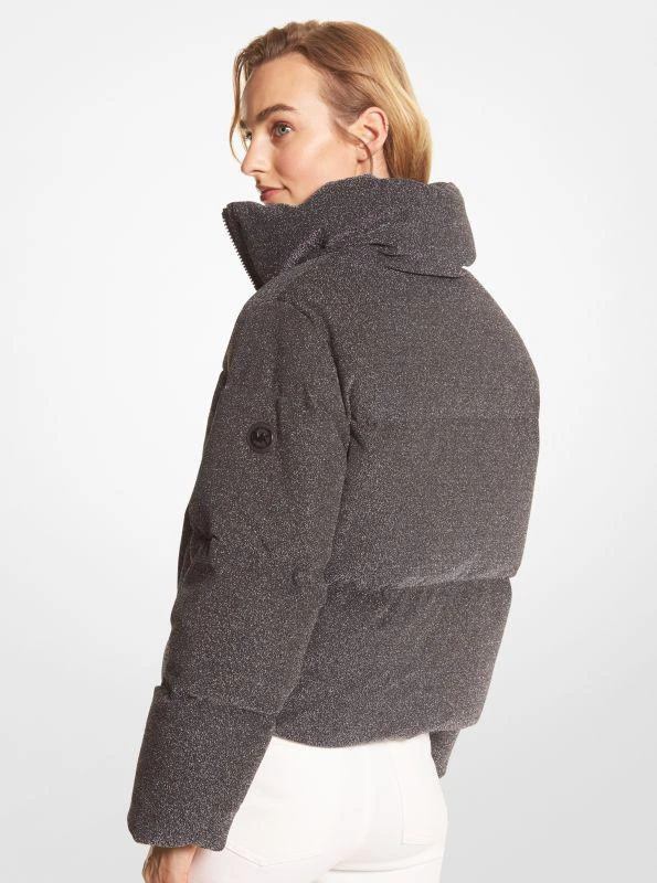 Michael Kors Quilted Metallic Knit Puffer Jacket 2