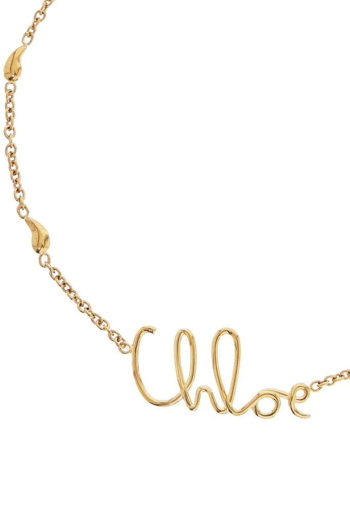Chloé vintage gold necklace with cursive name pendant and delicate chain 2