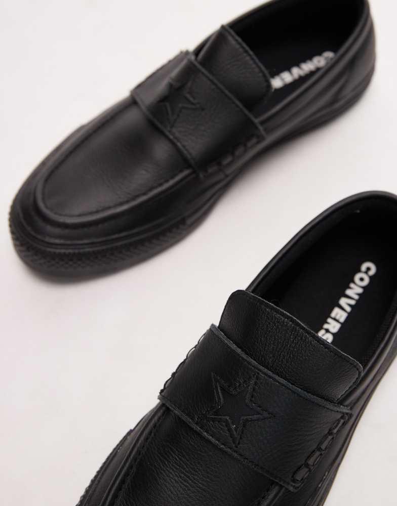 Shop Converse Chuck Taylor All Star loafers in black on Sale at