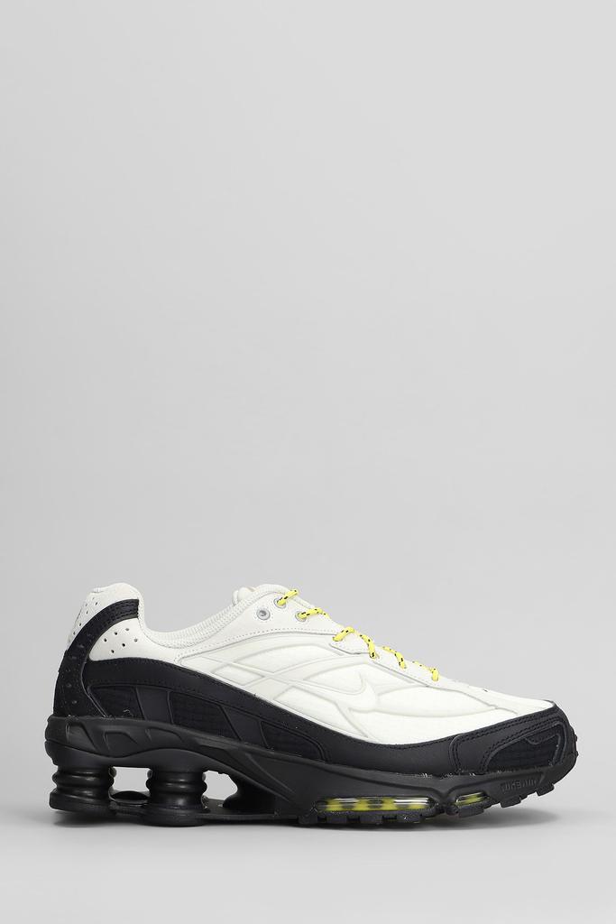 nike shox white leather