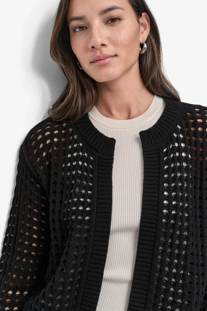 DKNY OPEN STITCH CARDIGAN 4