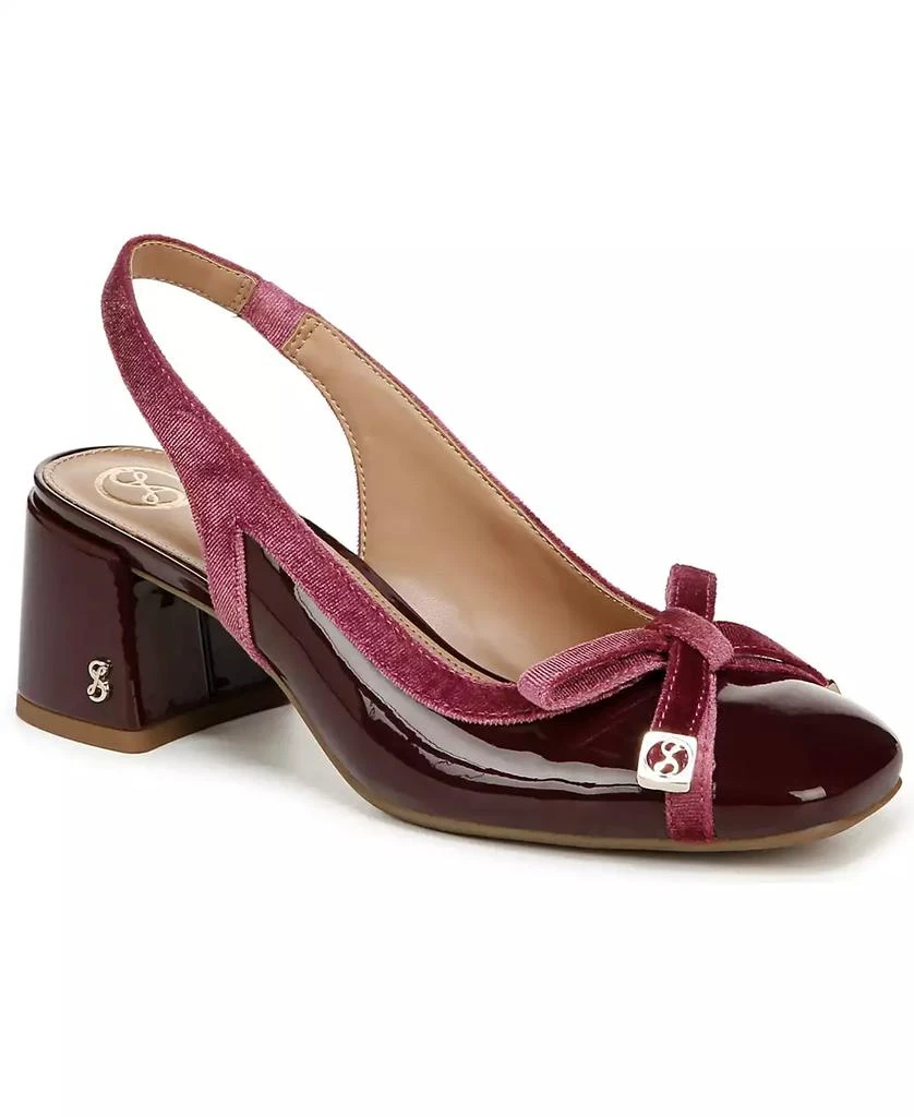 Sam and Libby Women's Giselle Block Heel Slingback Pumps 1