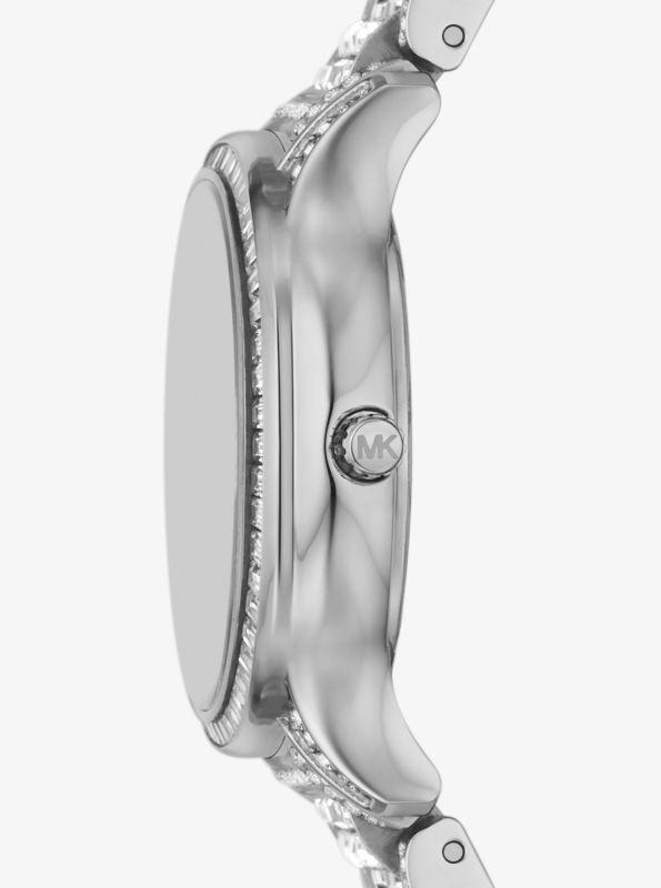 michael_kors Limited-Edition Mini Sage Pavé Silver-Tone Watch