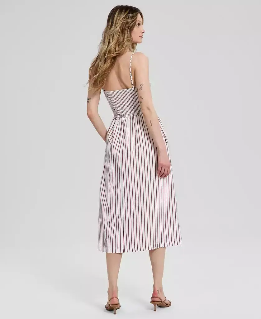 And Now This Women's Scoop-Neck Smocked Cotton Midi Dress, Macy's Exclusive 5