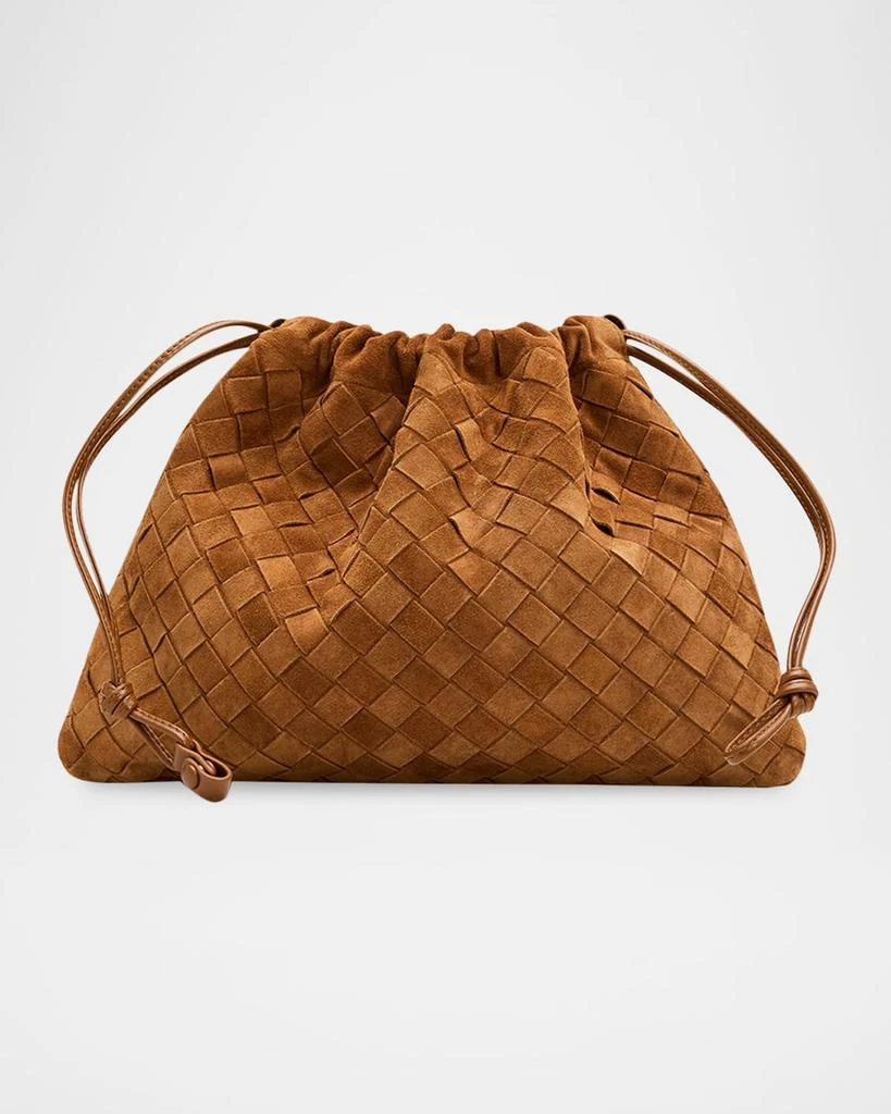 Bottega Veneta Suede Drawstring Pouch Clutch Bag