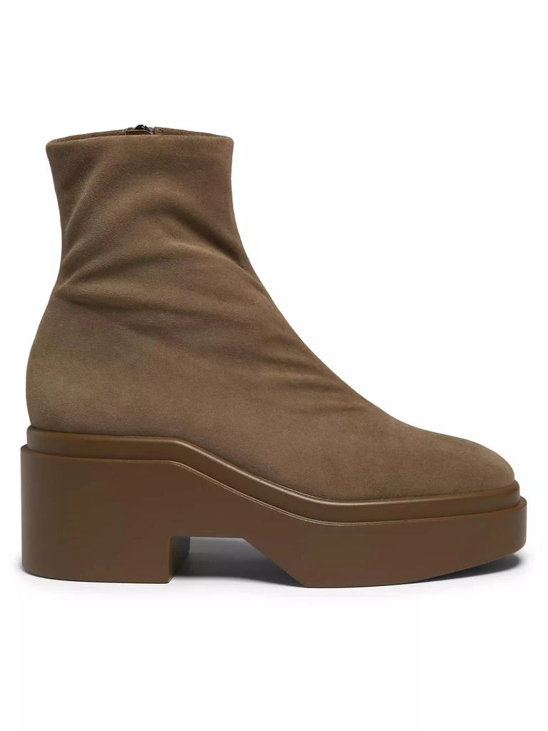 Clergerie Nelle3 Suede Platform Ankle Boots 1