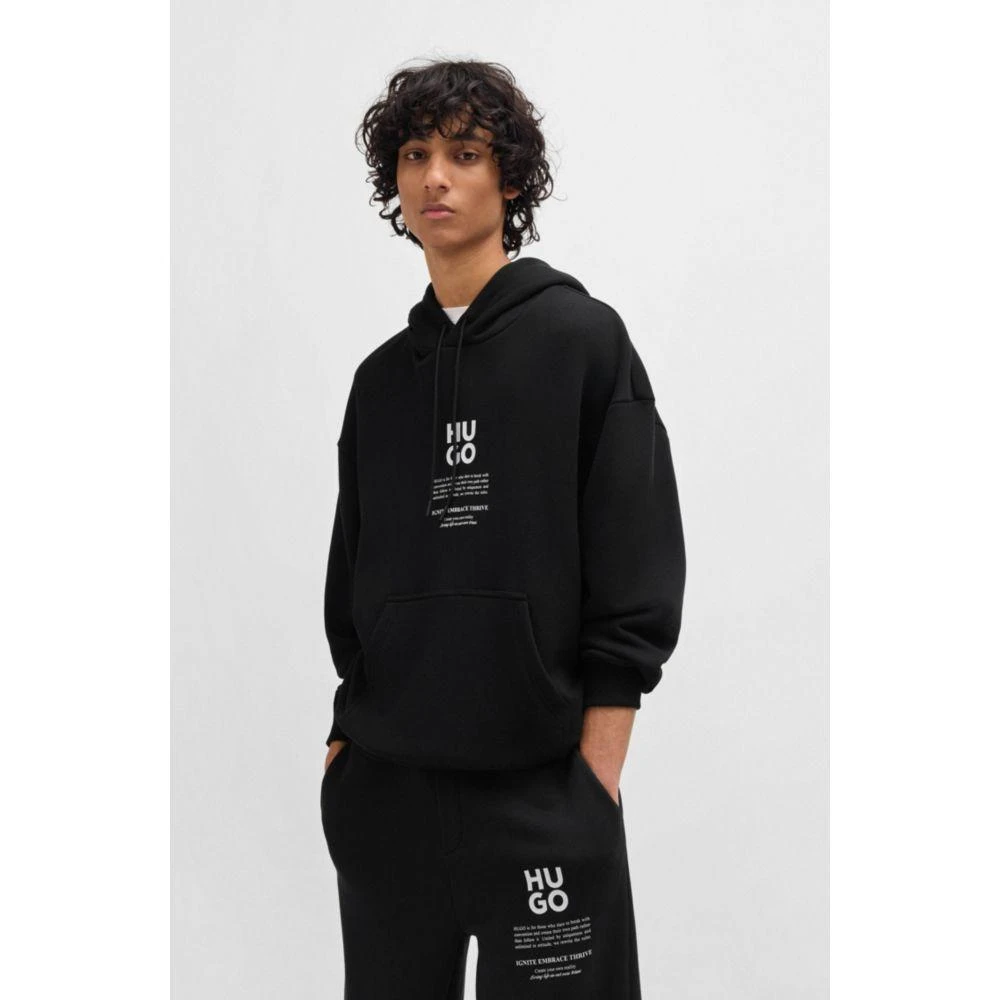 Hugo Boss Hoodie with flame-floral artwork 3