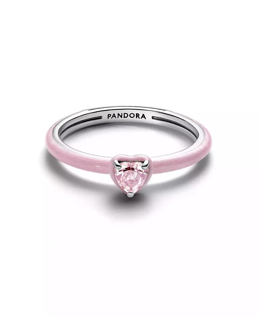 PANDORA Sterling Silver Pink Chakra Heart Ring 2