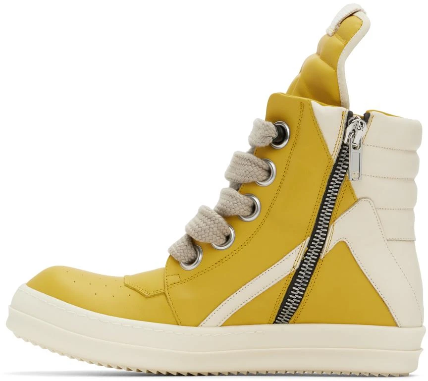 Rick Owens Yellow Jumbolaced Geobasket Sneakers 3