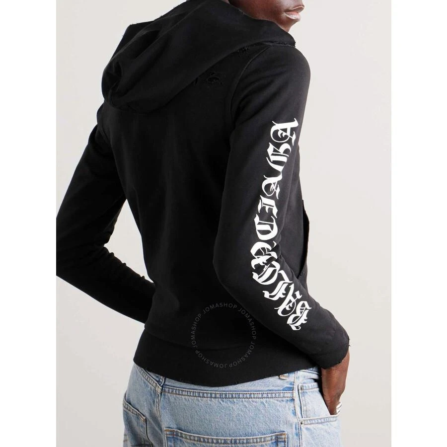 Balenciaga Distressed Logo Print Slim Fit Hoodie 3
