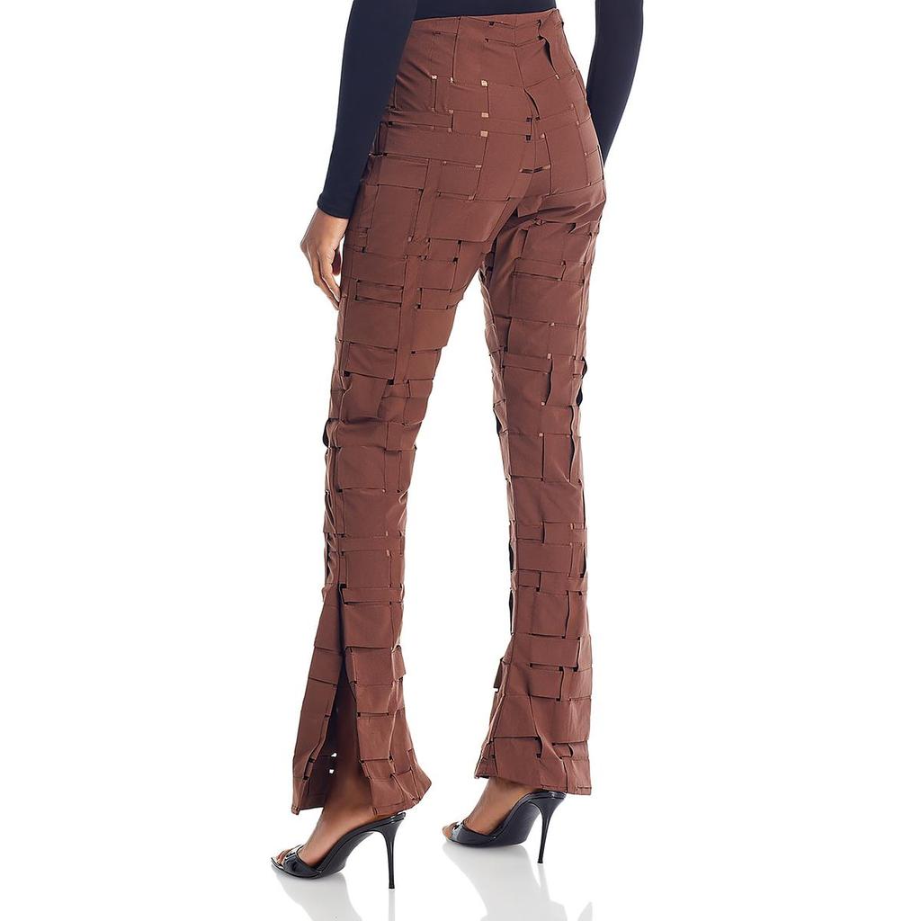 A.W.A.K.E MODE Womens High Rise Split Hem Straight Leg Pants
