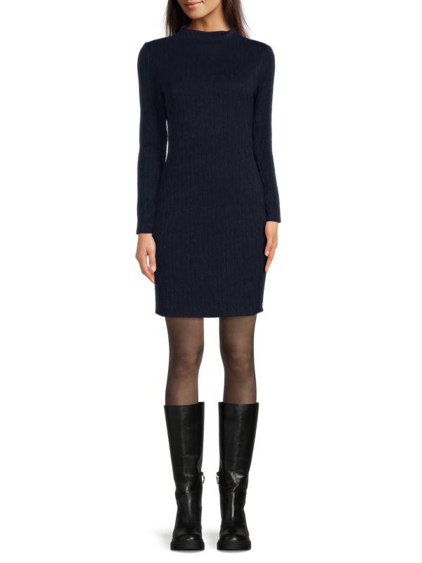 TASH + SOPHIE Mock Turtleneck Mini Sweater Dress