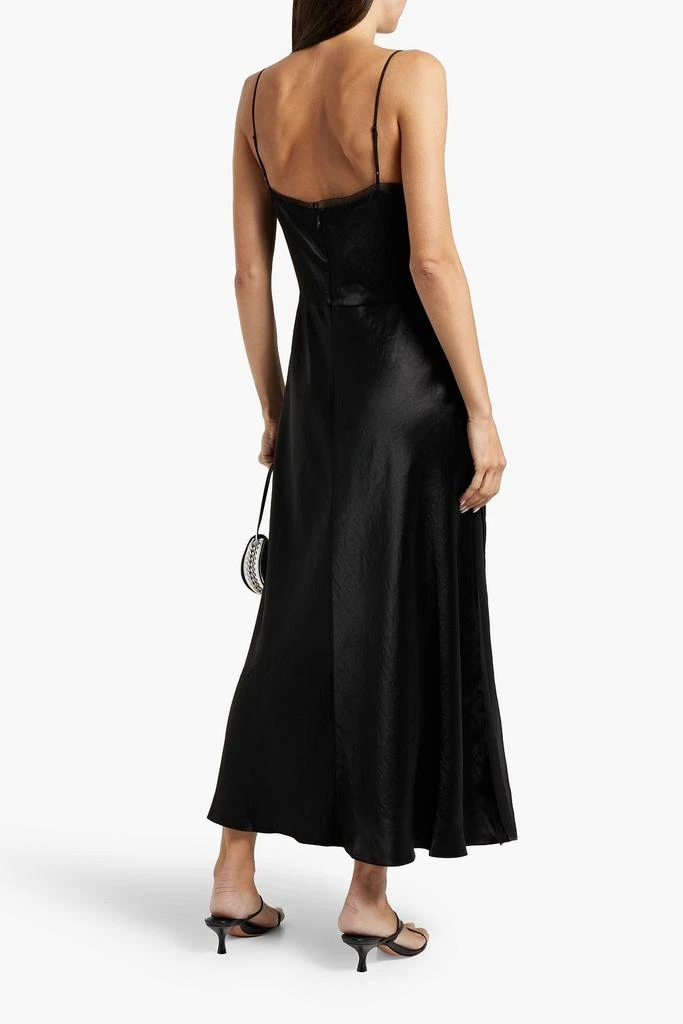 Vince Chiffon and crinkled-satin midi dress 3