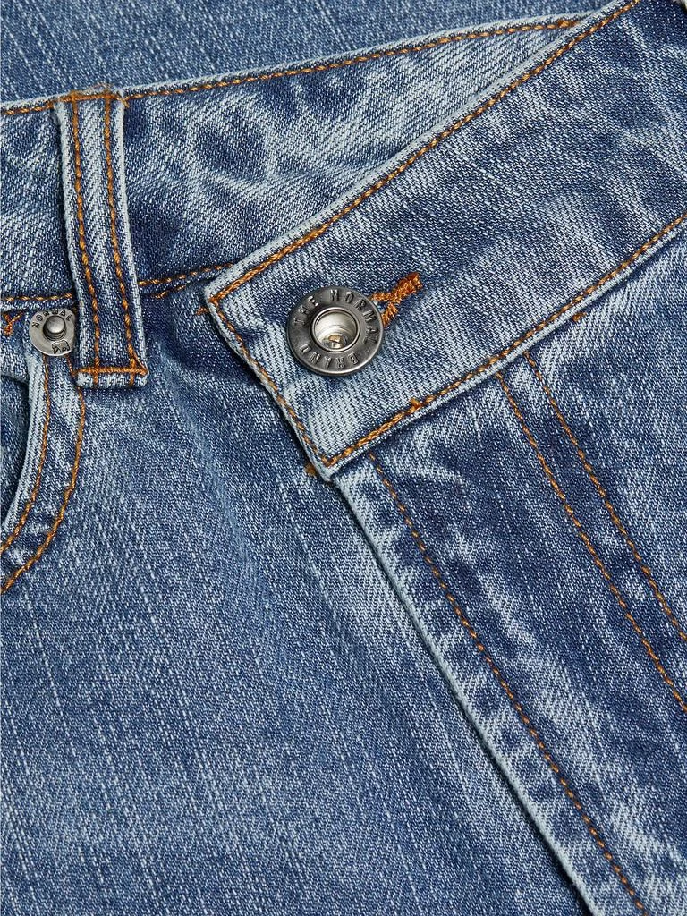 The Normal Brand Denim Raw-Cut Midi-Skirt 7