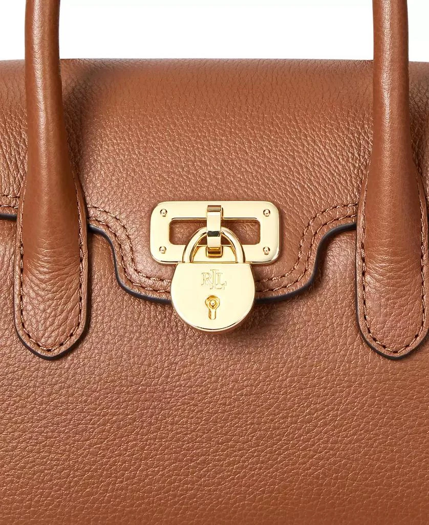 Ralph Lauren Tanner Small Pebbled Leather Satchel 6