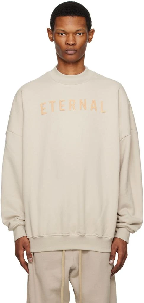 Fear of god Beige Flocked Sweatshirt 1