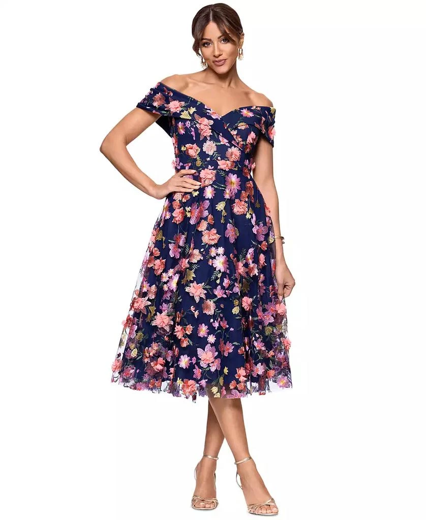 chinese dress ladies Francine Lace Midi Dress - Red Floral main image 0