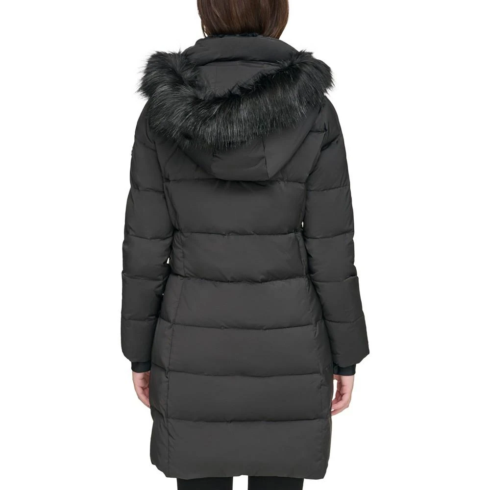 Calvin Klein Women's Faux-Fur-Trim Hooded Down Puffer Coat 2