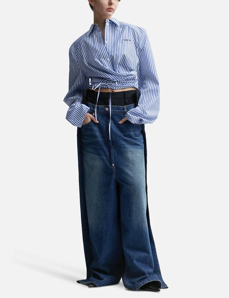 pushBUTTON Stripe Tie Shirt 4