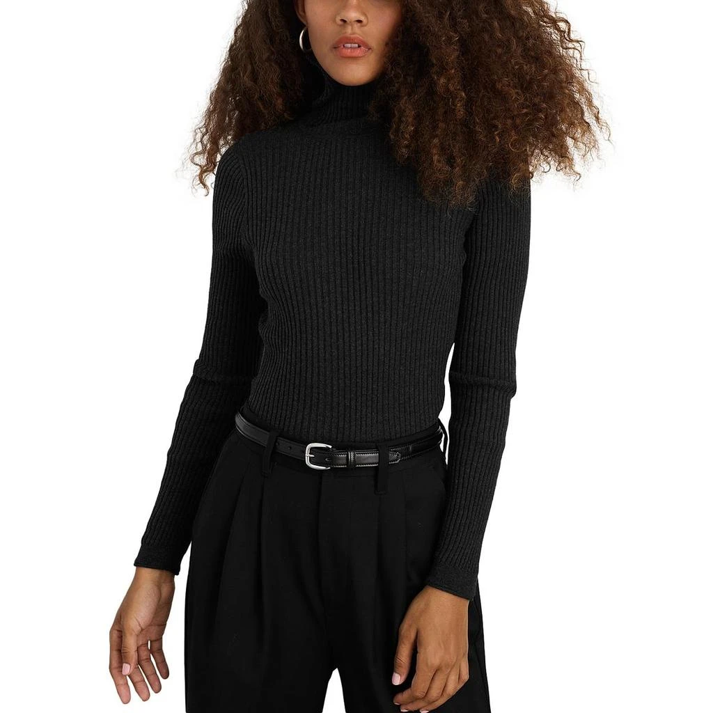 Alex Mill Cristy Womens Long Sleeve Ribbed Mock Turtleneck Sweater 1