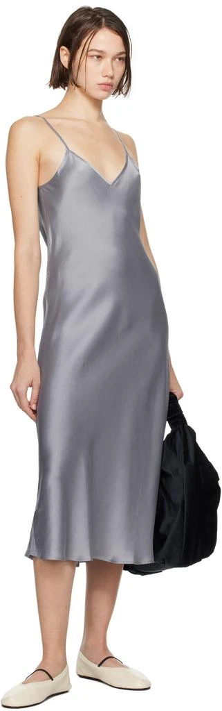 Silk Laundry Gray 90s Slip Dress 4