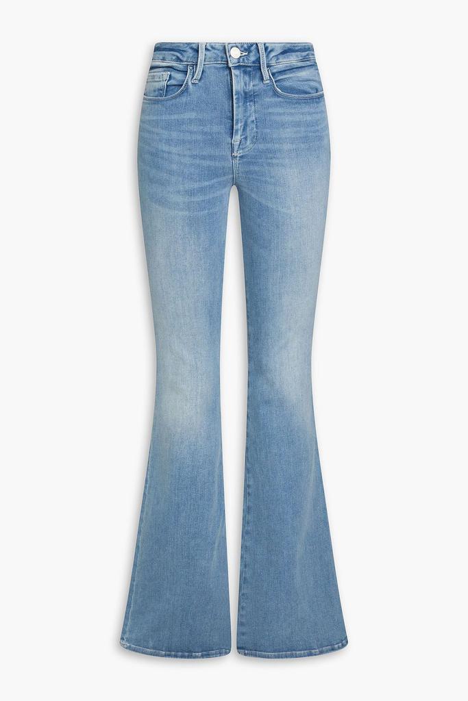 FRAME Le One Flare faded mid-rise flared jeans