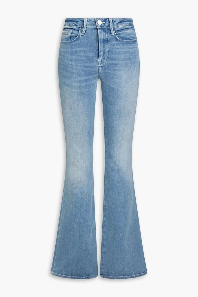 FRAME Le One Flare faded mid-rise flared jeans 1