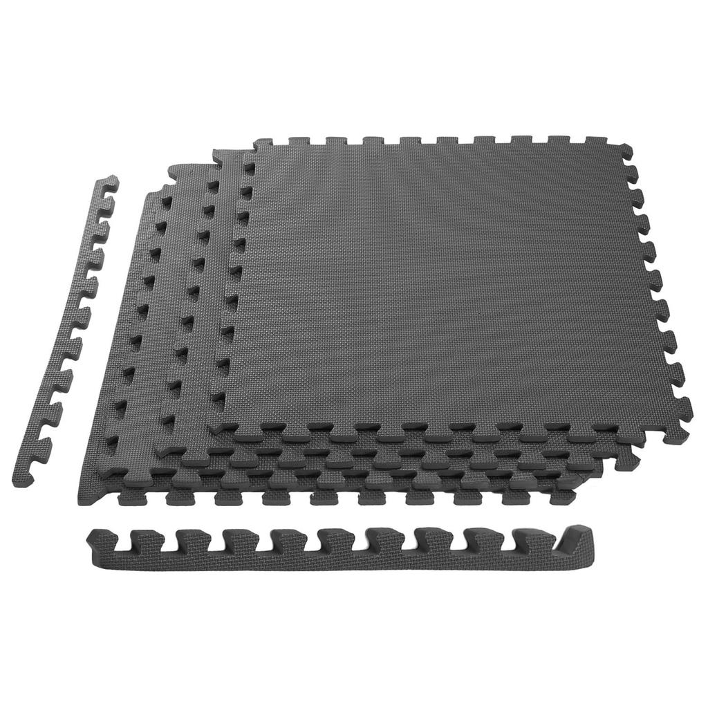 Global Bazaar Foam Gym Puzzle Exercise Mat - Interlocking Tiles for Gym Equipment, Workouts - Protective Flooring - EVA Material - Specs: 150 characters