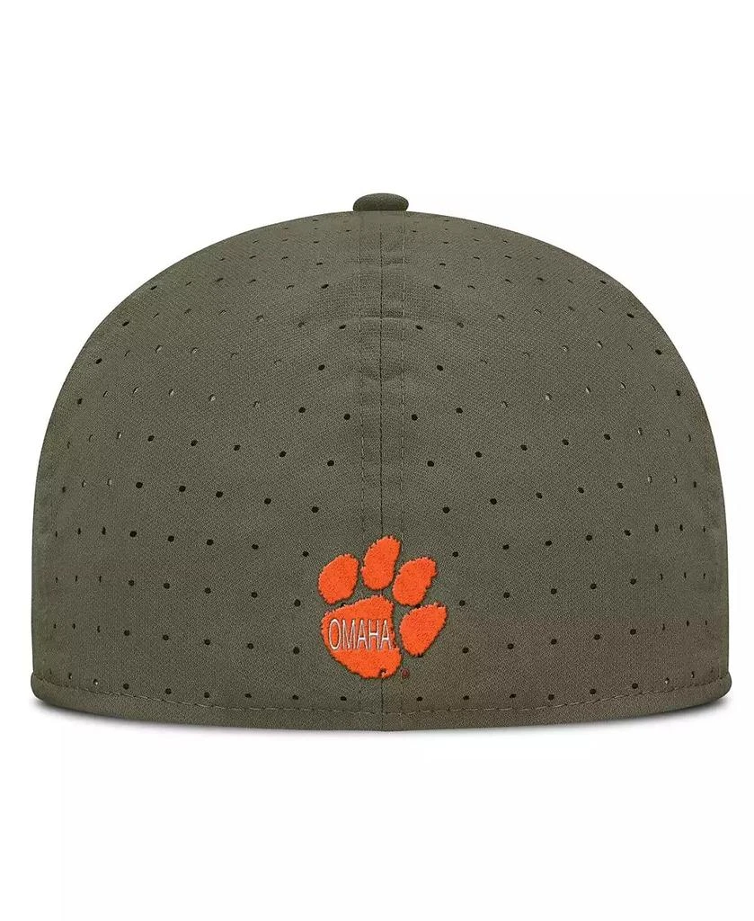 NIKE Men's Olive Clemson Tigers On-Field Dugout True Performance Fitted Hat 2