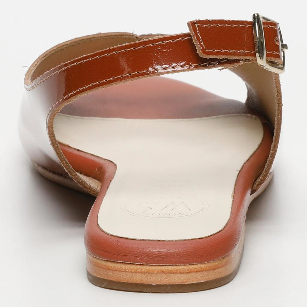 White Sun Sandales Charly - Camel Buff Patent - Camel Patent 4