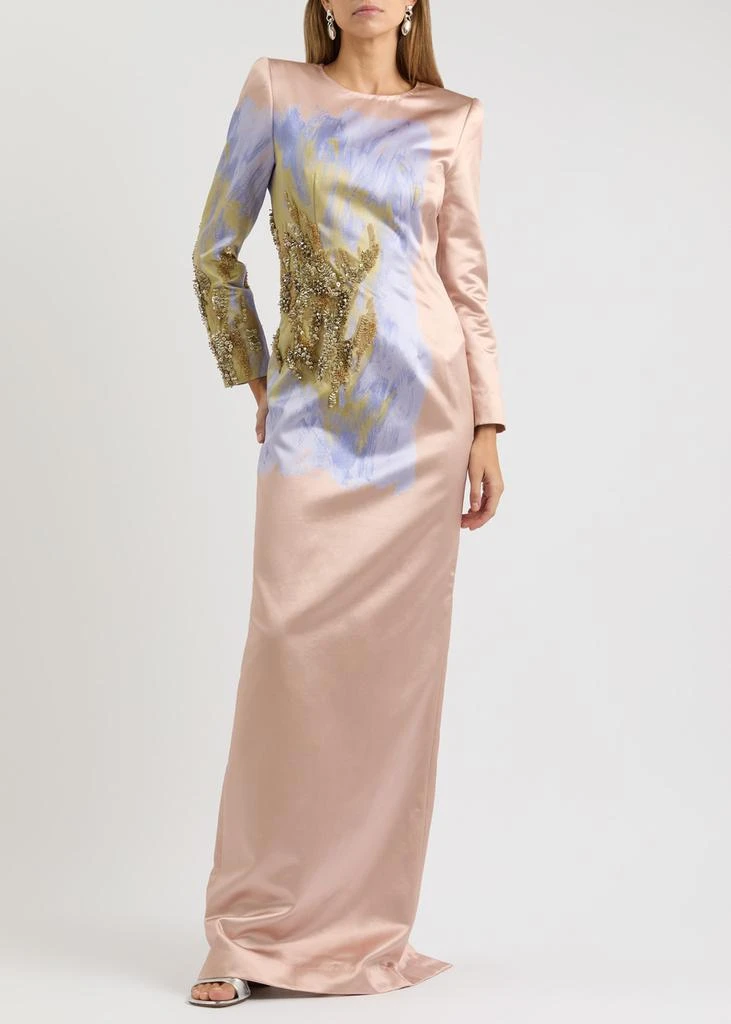 Dries Van Noten Dalista printed satin gown  4