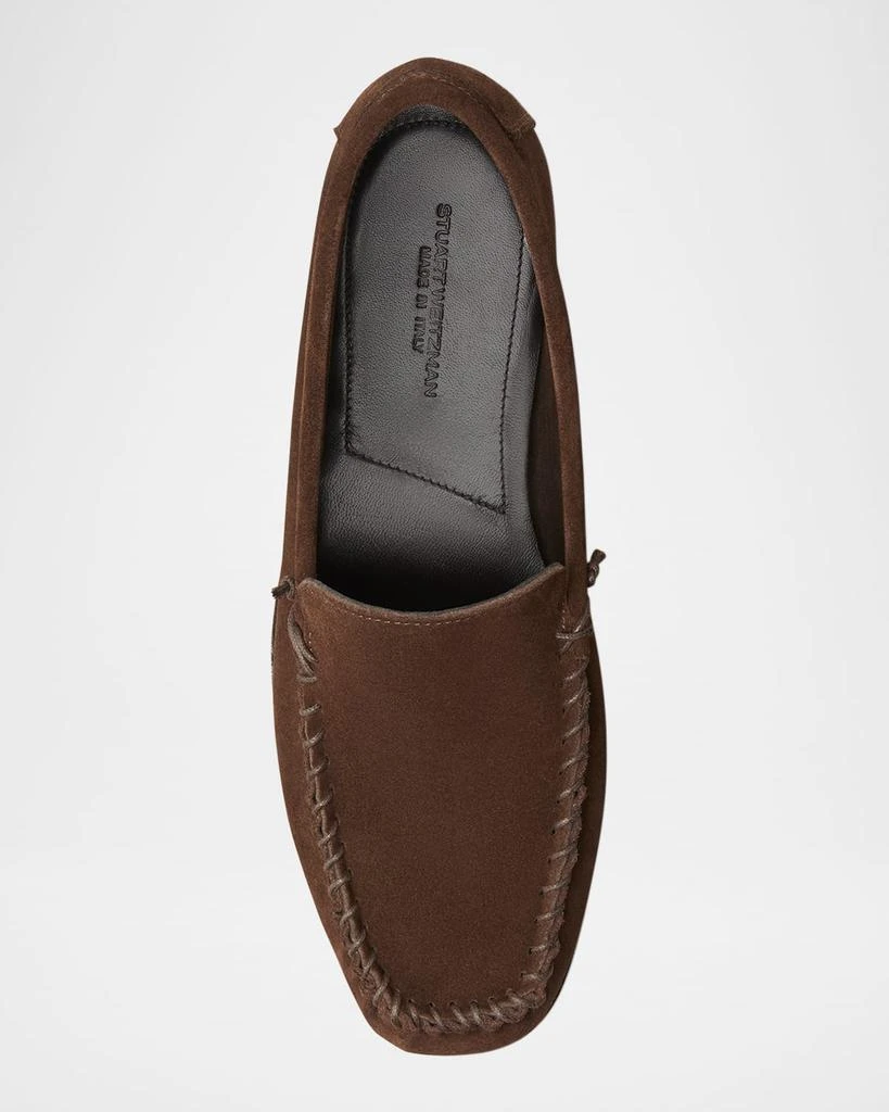 Stuart Weitzman Men's Montauk Suede Venetian Moccasins 6