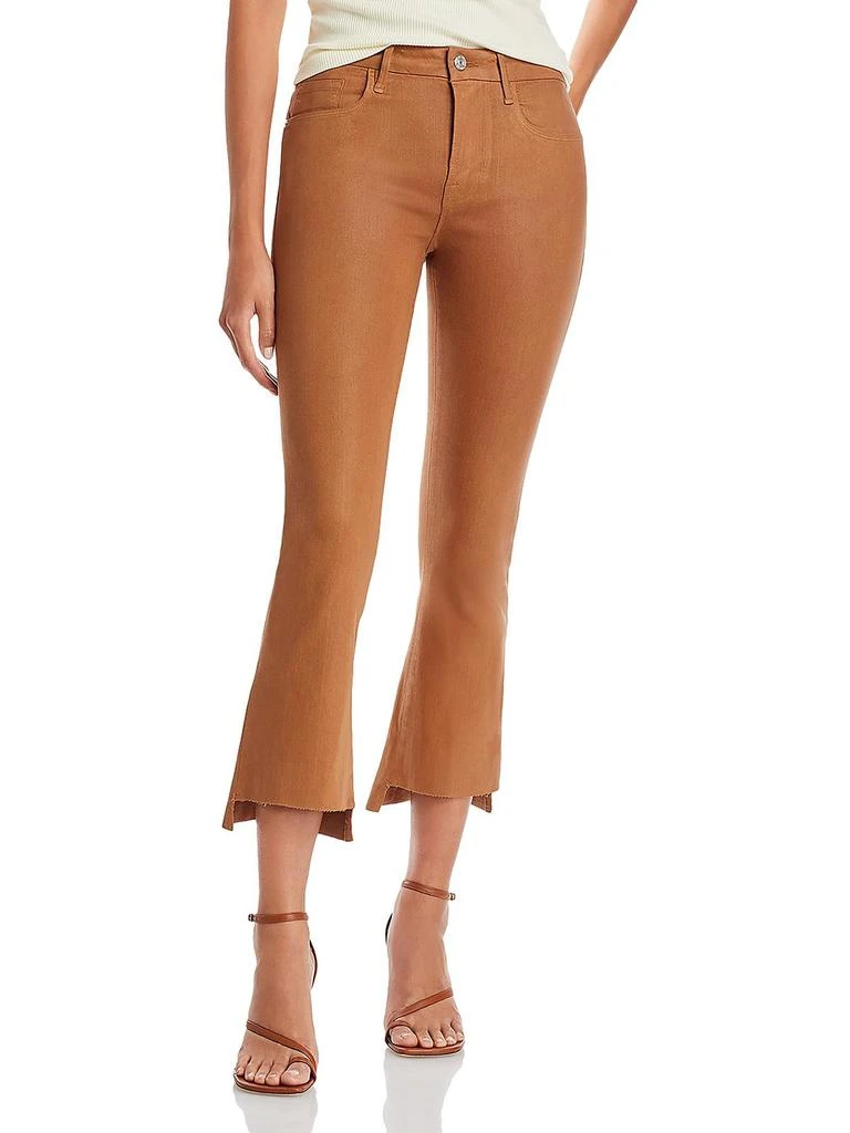 FRAME Womens Bootcut Mid-Rise Cropped Pants 1