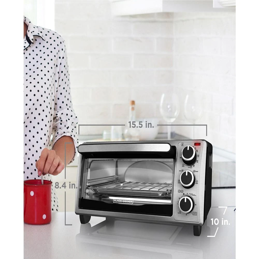 Black & Decker Stainless Steel 4 Slice Toaster & Broiler Oven 3