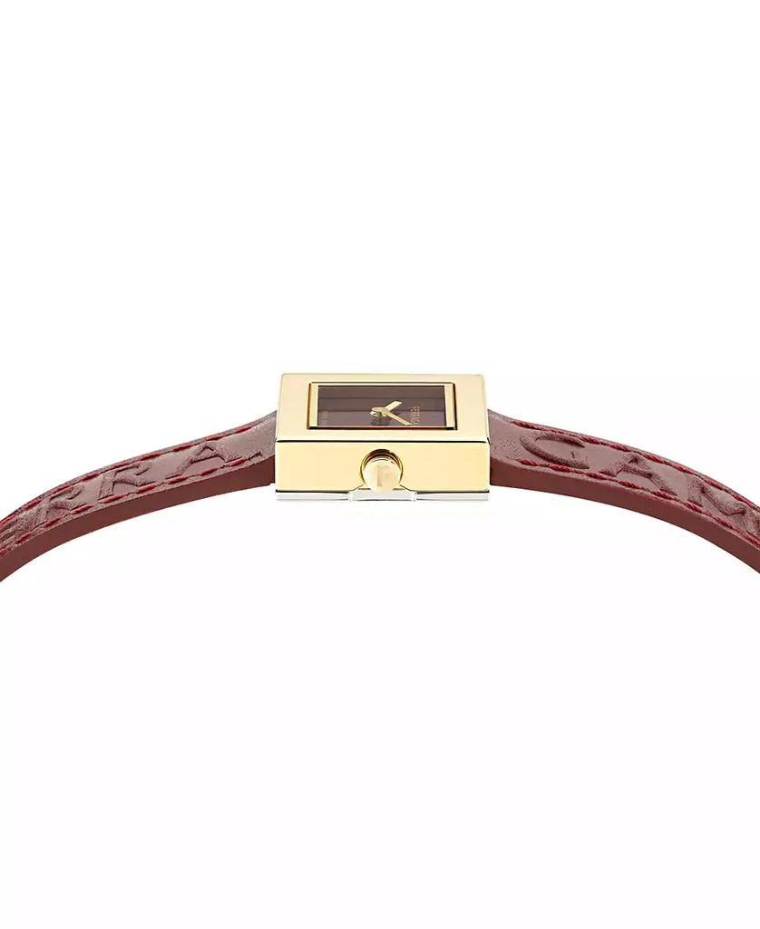 Salvatore Ferragamo Women's Swiss Portrait Burgundy Leather Strap Watch 20mm 2