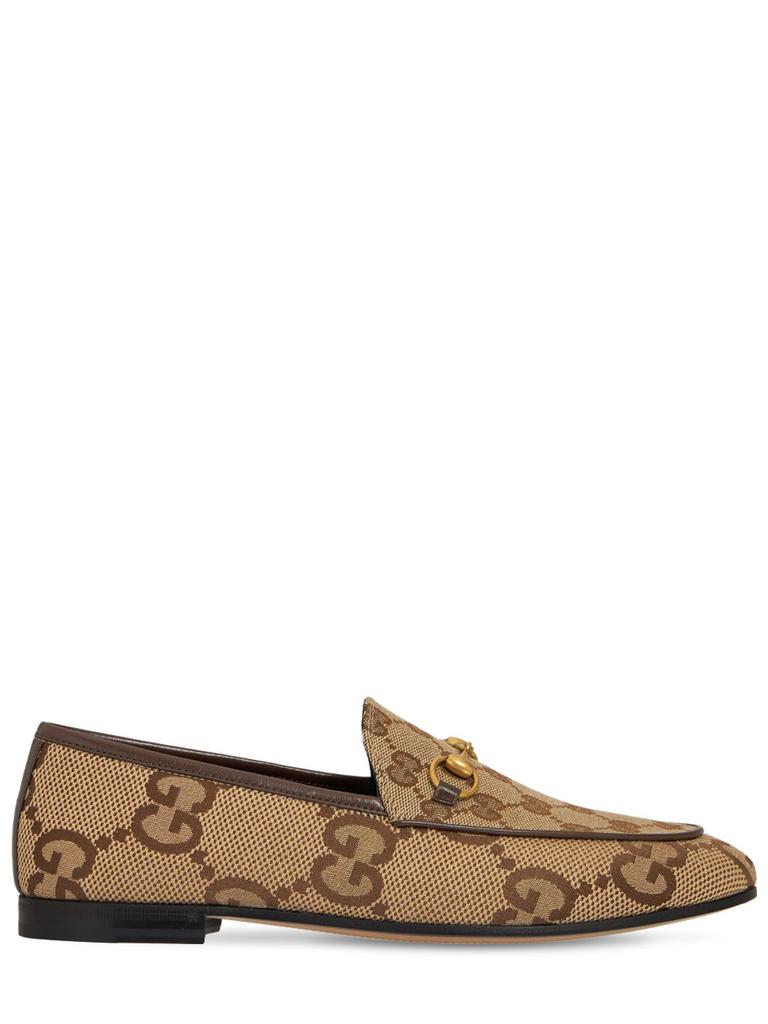 GUCCI 10mm Jordaan Logo Horsebit Loafers