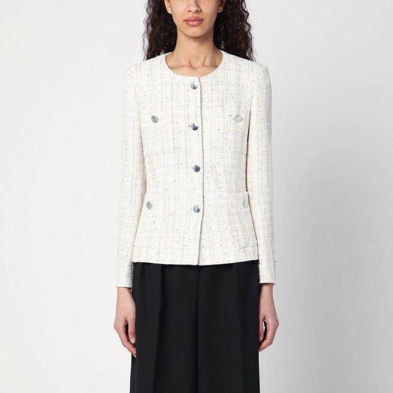 TAGLIATORE CREAM TWEED JACKET 1