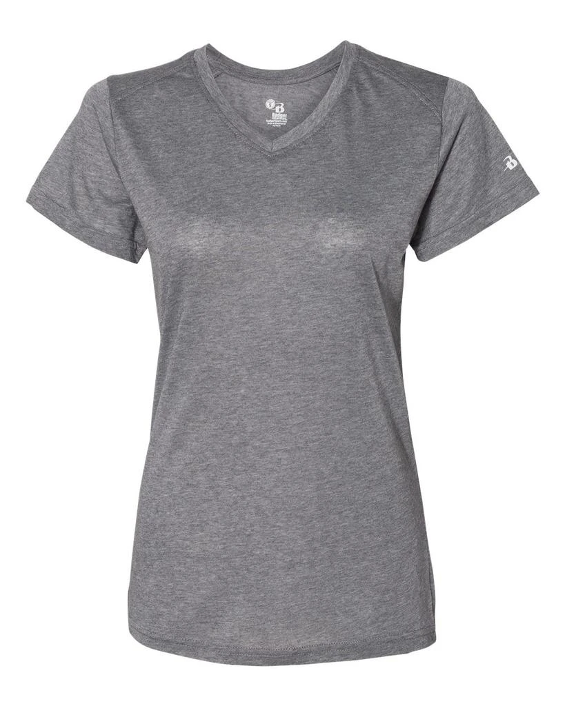 Badger Women’s Triblend Performance V-Neck Short Sleeve T-Shirt 23