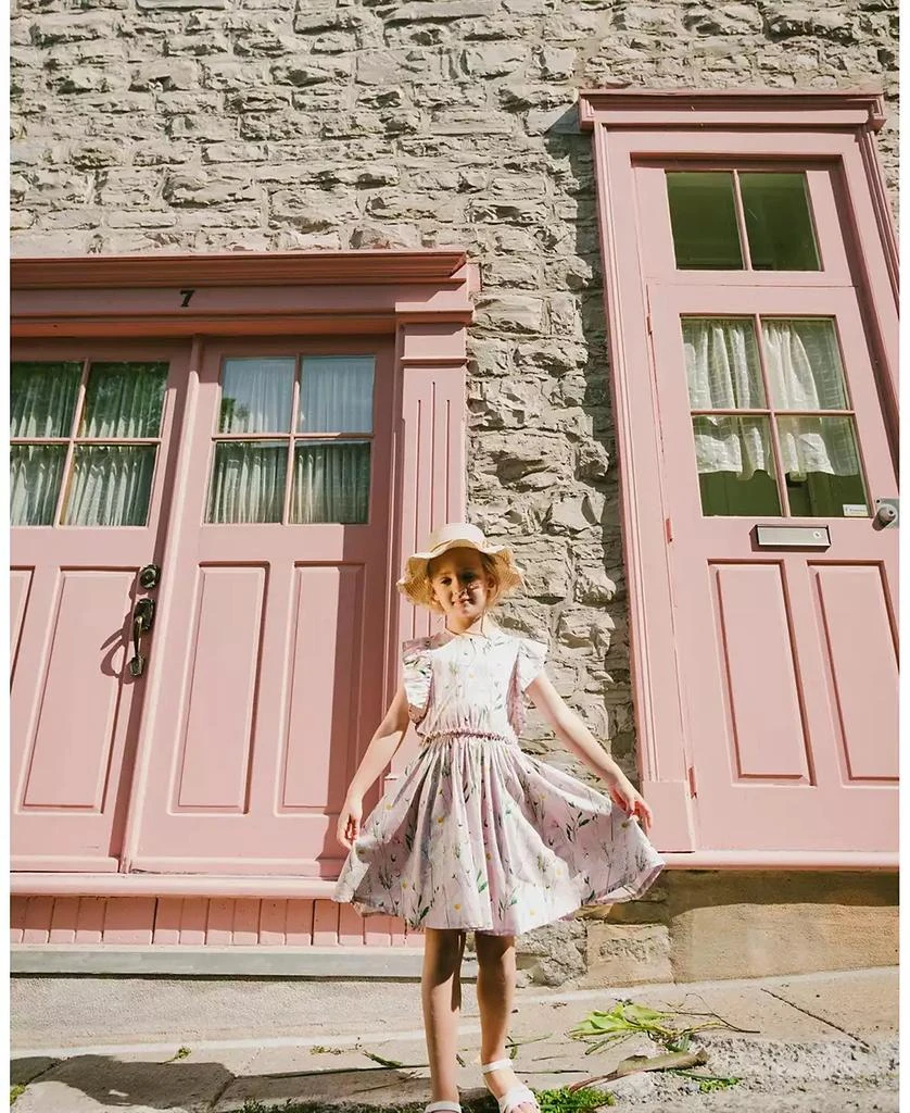 Deux par Deux Big Girls Viscose Dress Printed Flowers 3