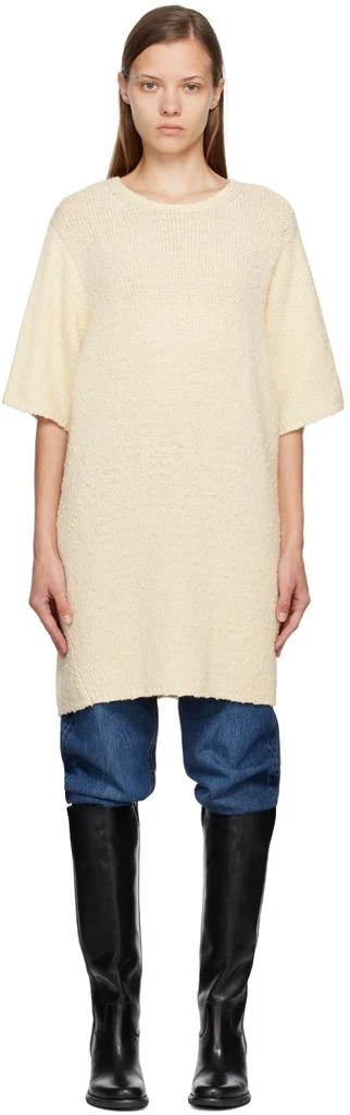 Totême Off-White Textured Mini Dress 1