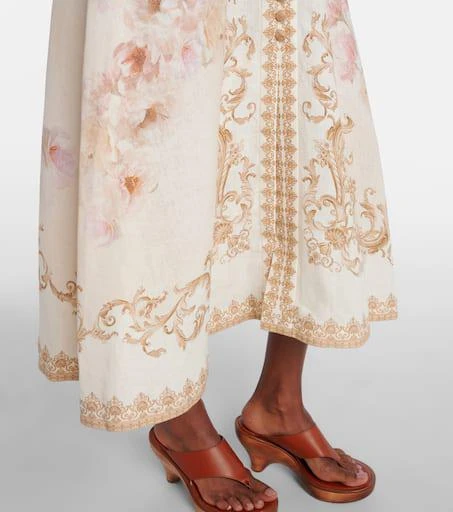 Zimmermann Hypnotic printed linen shirt dress 6