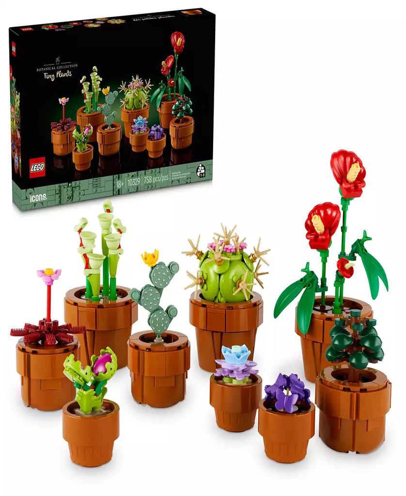 LEGO Icons Tiny Plants and Flowers Build and Display Set 10329, 758 Pieces