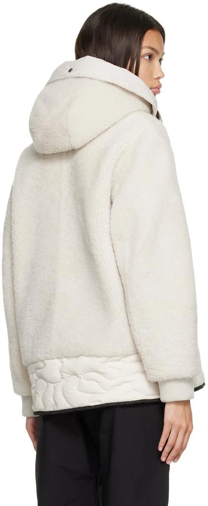 Yves Salomon Off-White Paneled Shearling Jacket 3