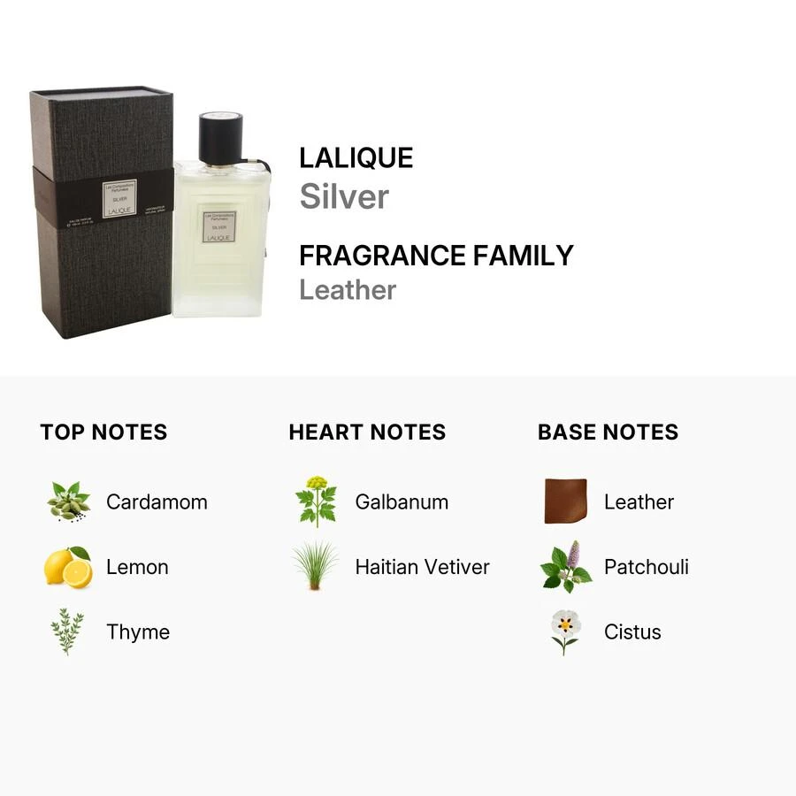 Lalique Silver by Lalique for Women - 3.3 oz EDP Spray 3