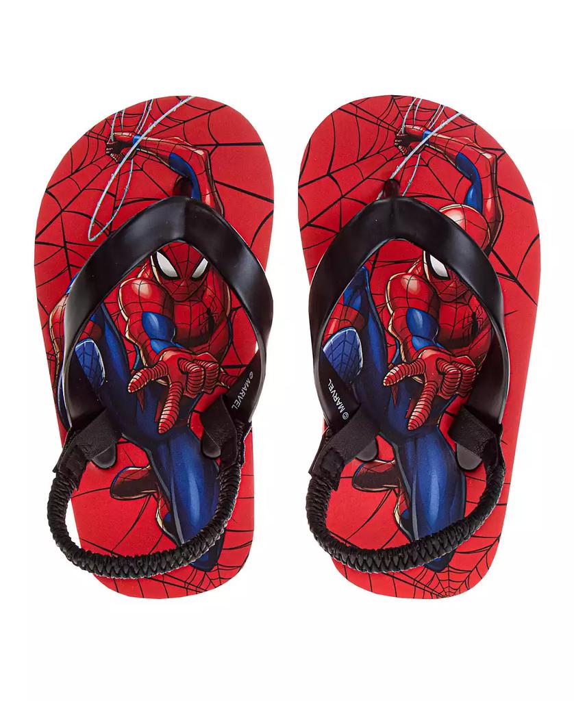 Spider-Man Toddler Boys Superhero Backstrap Flip Flop Slippers